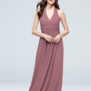 David's Bridal Dusty Qtz Halter 12 Dress